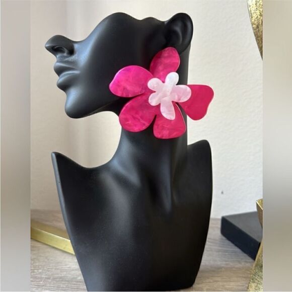 Statement flower earrings M336 - Picture 3 of 4